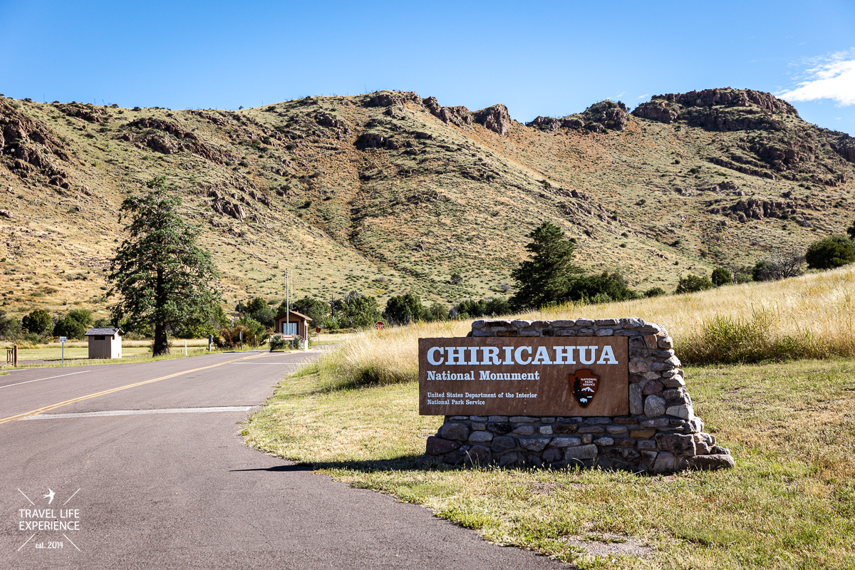 Zufahrt zum Chiricahua National Monument; der Eintritt ist frei 