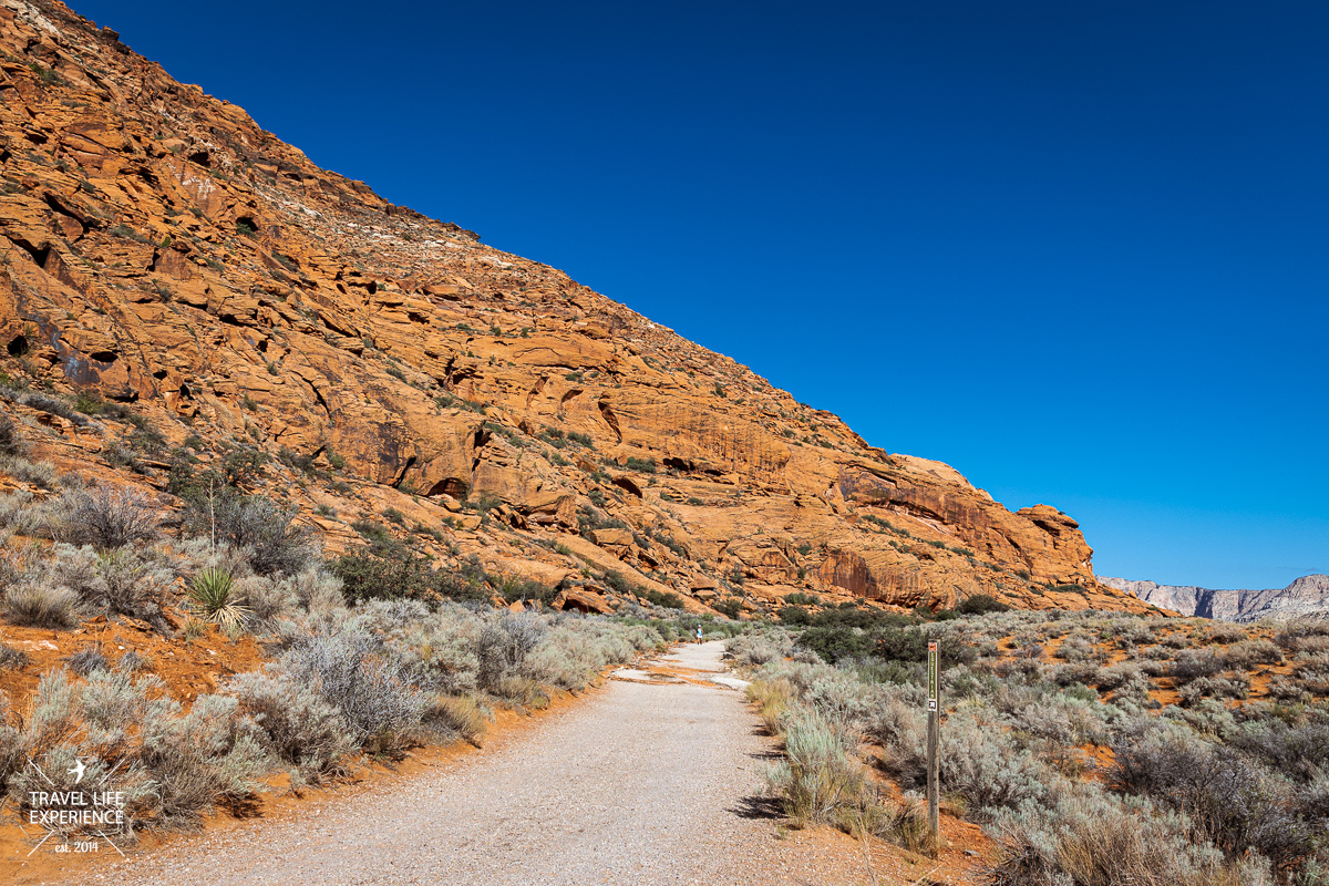 Wandern im Snow Canyon State Park bei St. George in Utah Wandern im Snow Canyon State Park bei St. George in Utah