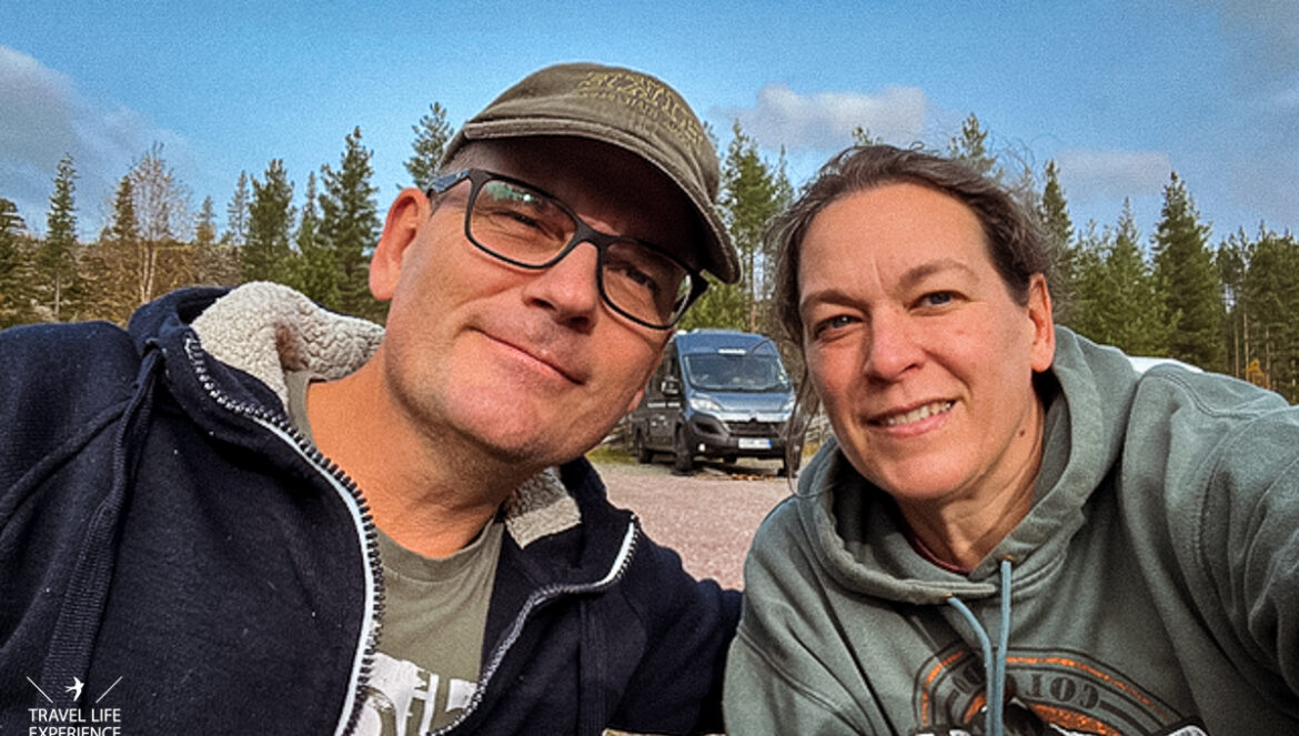 Selfie am Campingplatz nahe des Fulufjället Nationalpark in Schweden