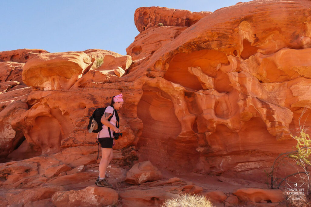 Wandern am Mouse Tank's Trail im Valley of Fire State Park