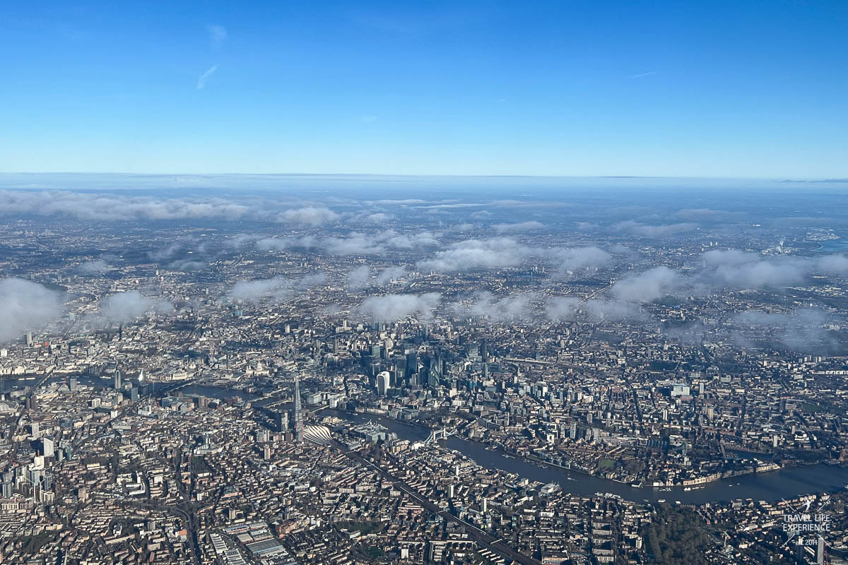 London vom Flugzeug aus