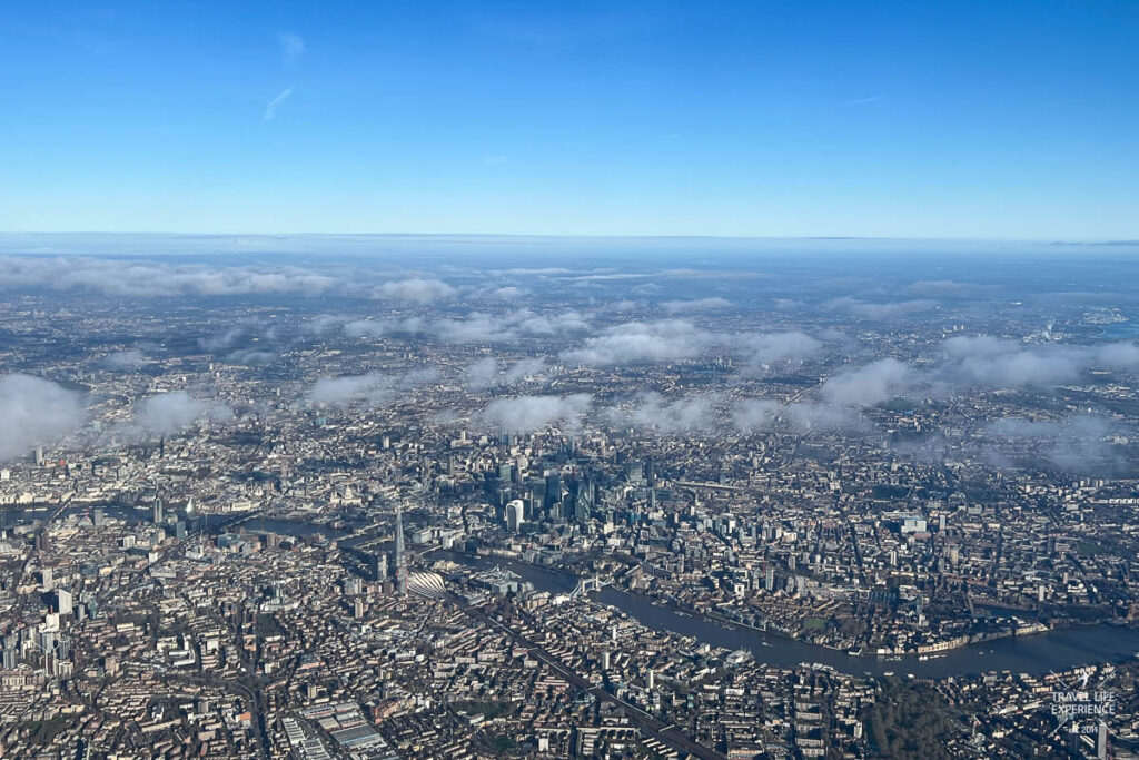 London vom Flugzeug aus