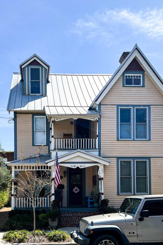 Schnuckelige Wohnhäuser in Fernandina Beach auf Amelia Island in Florida