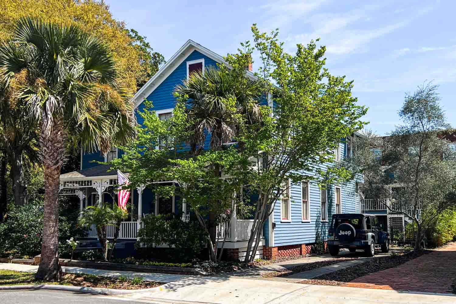 Schnuckelige Wohnhäuser in Fernandina Beach auf Amelia Island in Florida