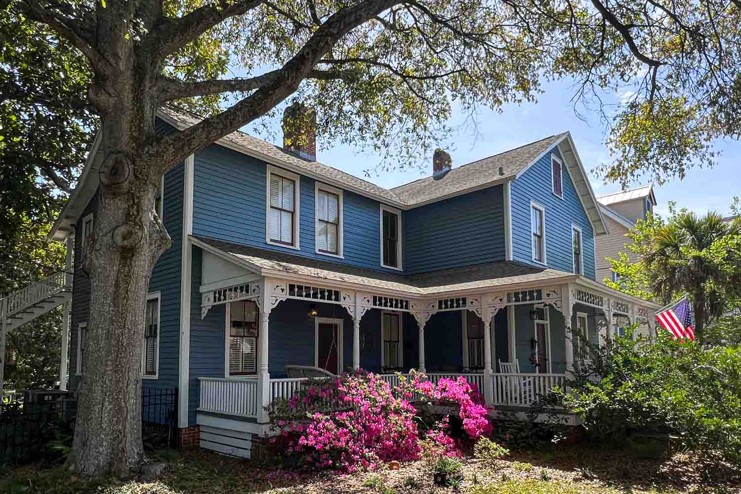 Schnuckelige Wohnhäuser in Fernandina Beach auf Amelia Island in Florida