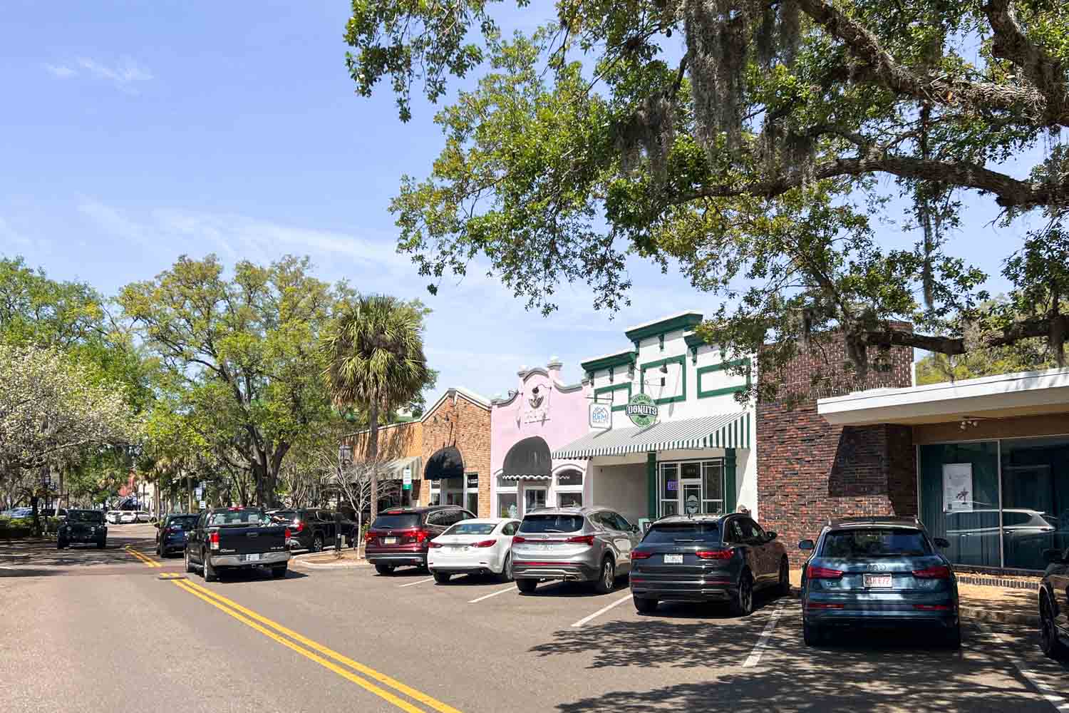 Historische Häuser in Fernandina Beach auf Amelia Island im Norden Floridas
