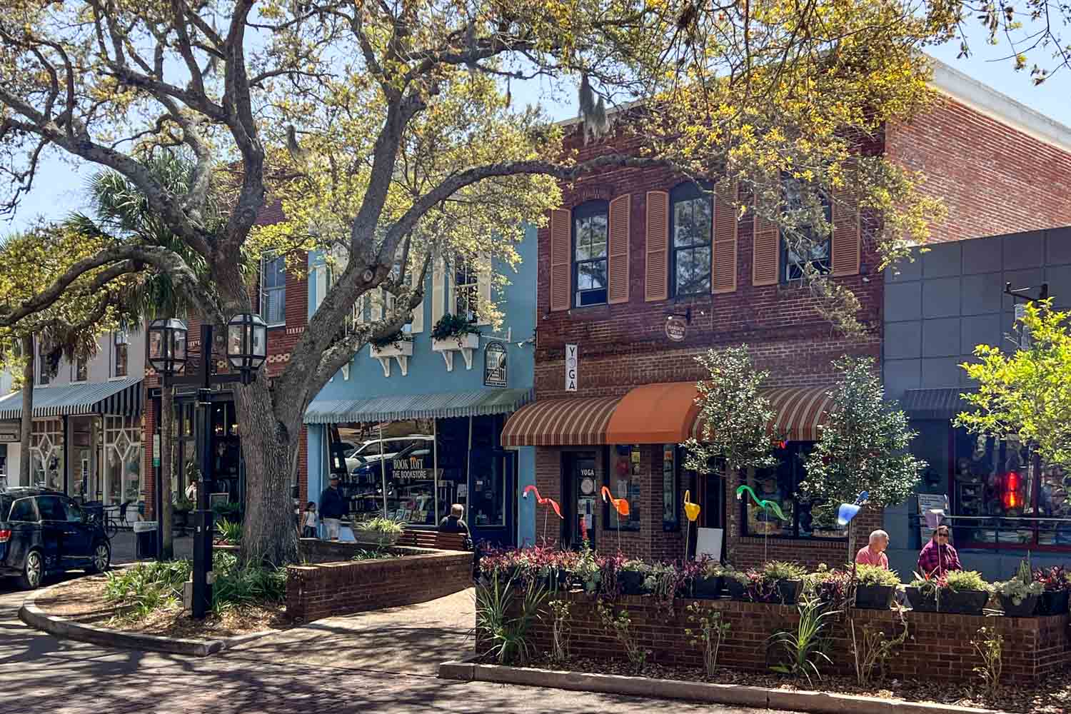 Historische Häuser in Fernandina Beach auf Amelia Island im Norden Floridas