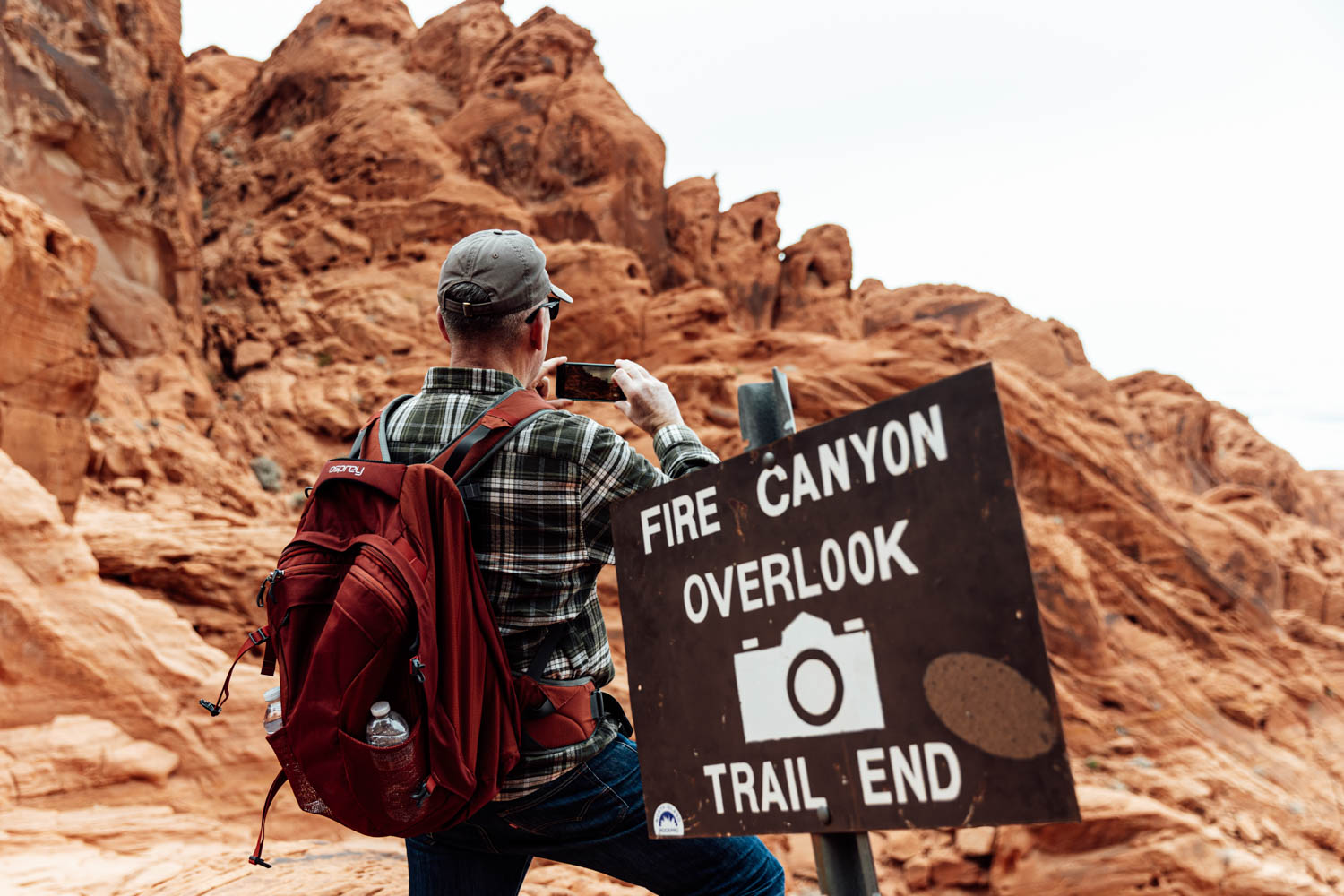Thomas am Fire Canyon Overlook im Valley of Fire State Park